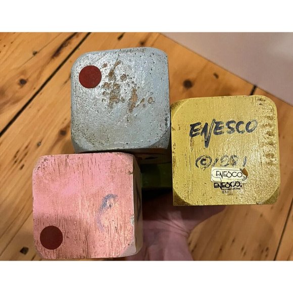 RARE WORKING Enesco Alphabet Blocks Wooden Music Box.Painted Toy Soldier,Drummer - Picture 9 of 10